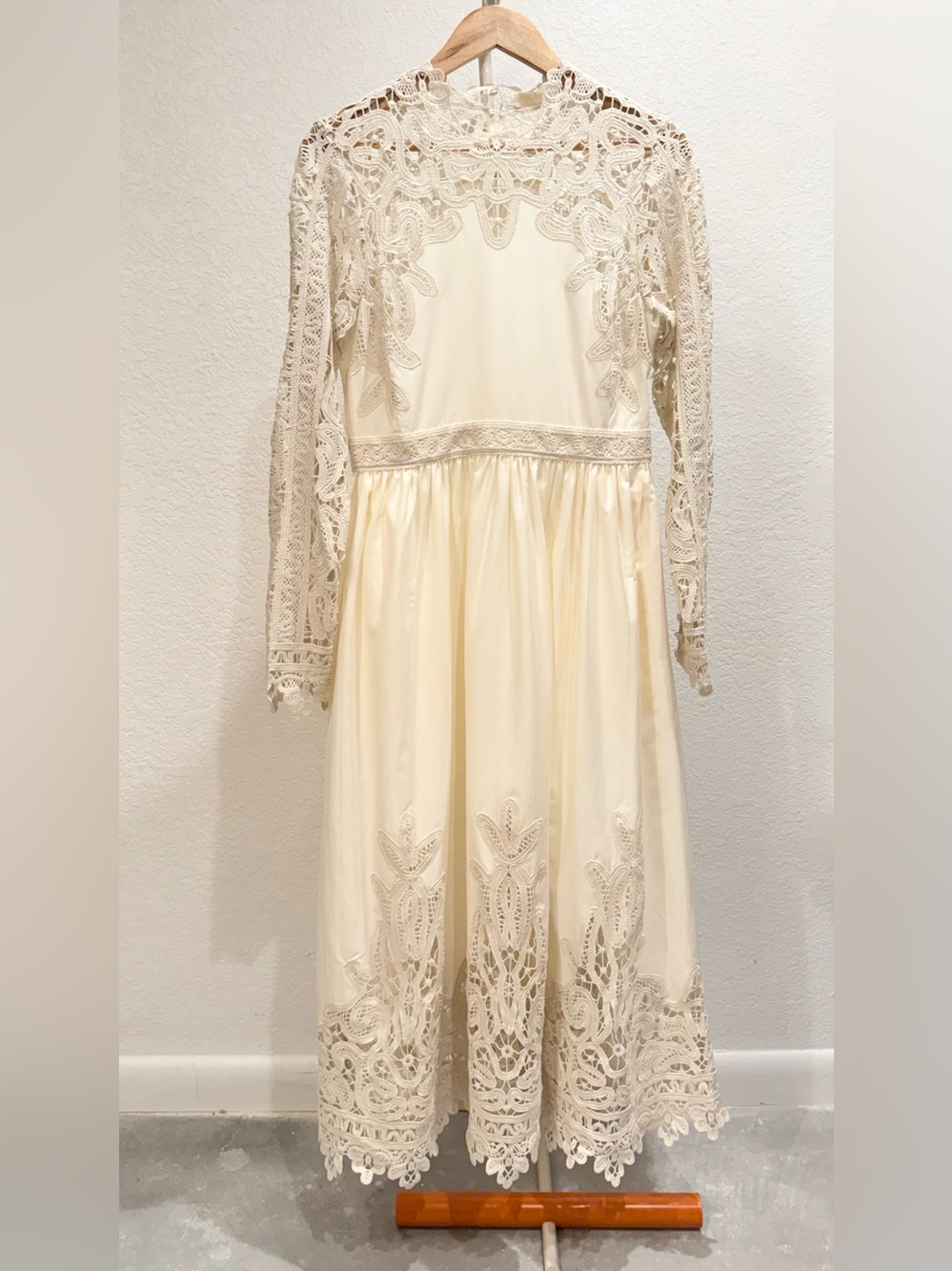 New Ulla Johnson Palermo Lace-Trimmed Cotton And Silk Dress SizeUS8 - Picture 10 of 15